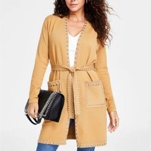 INC International Concepts Studded Completer Cardigan Sweater, Small NWT